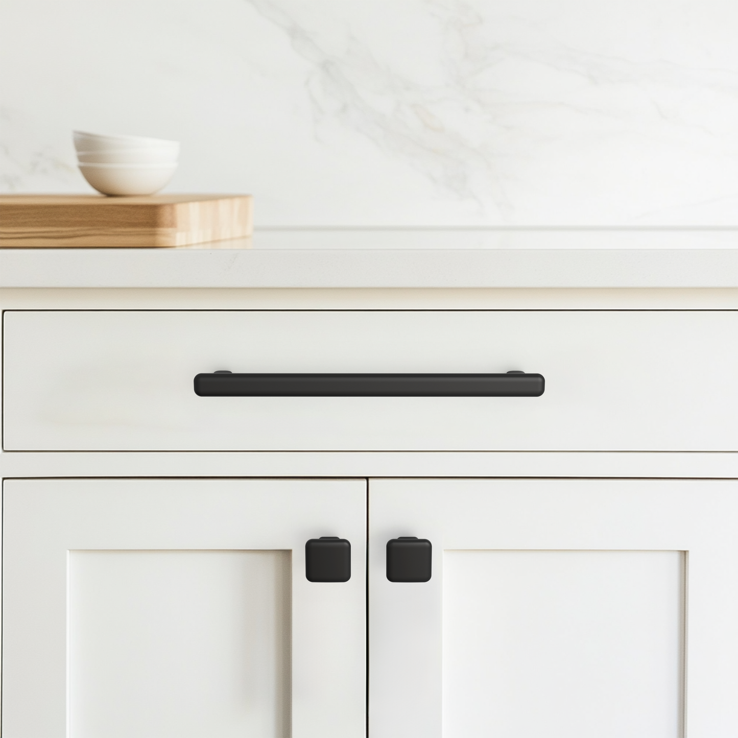 Modern Curved Edge Flat Bar Pull HESTIA HARDWARE