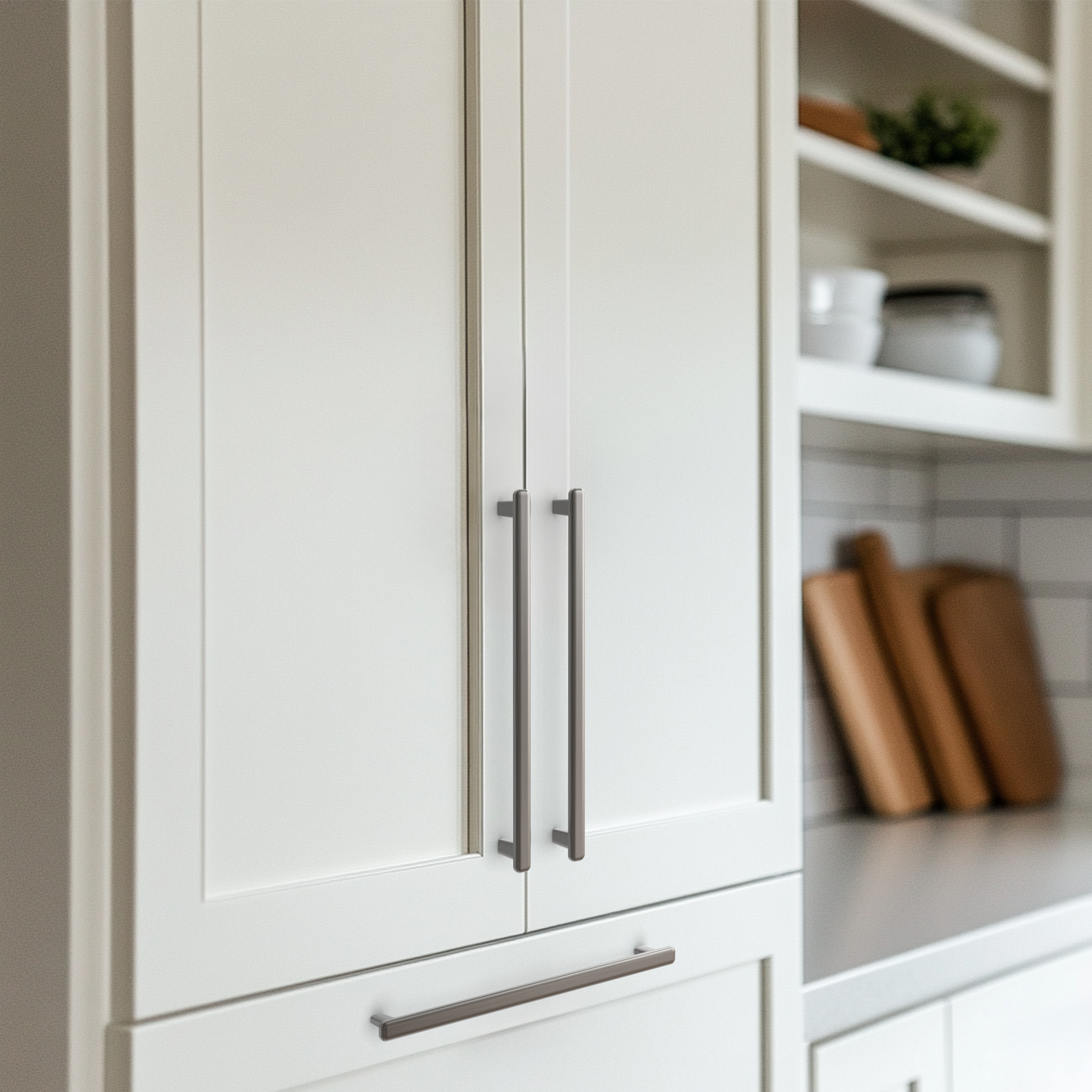 Modern Curved Edge Flat Bar Pull HESTIA HARDWARE