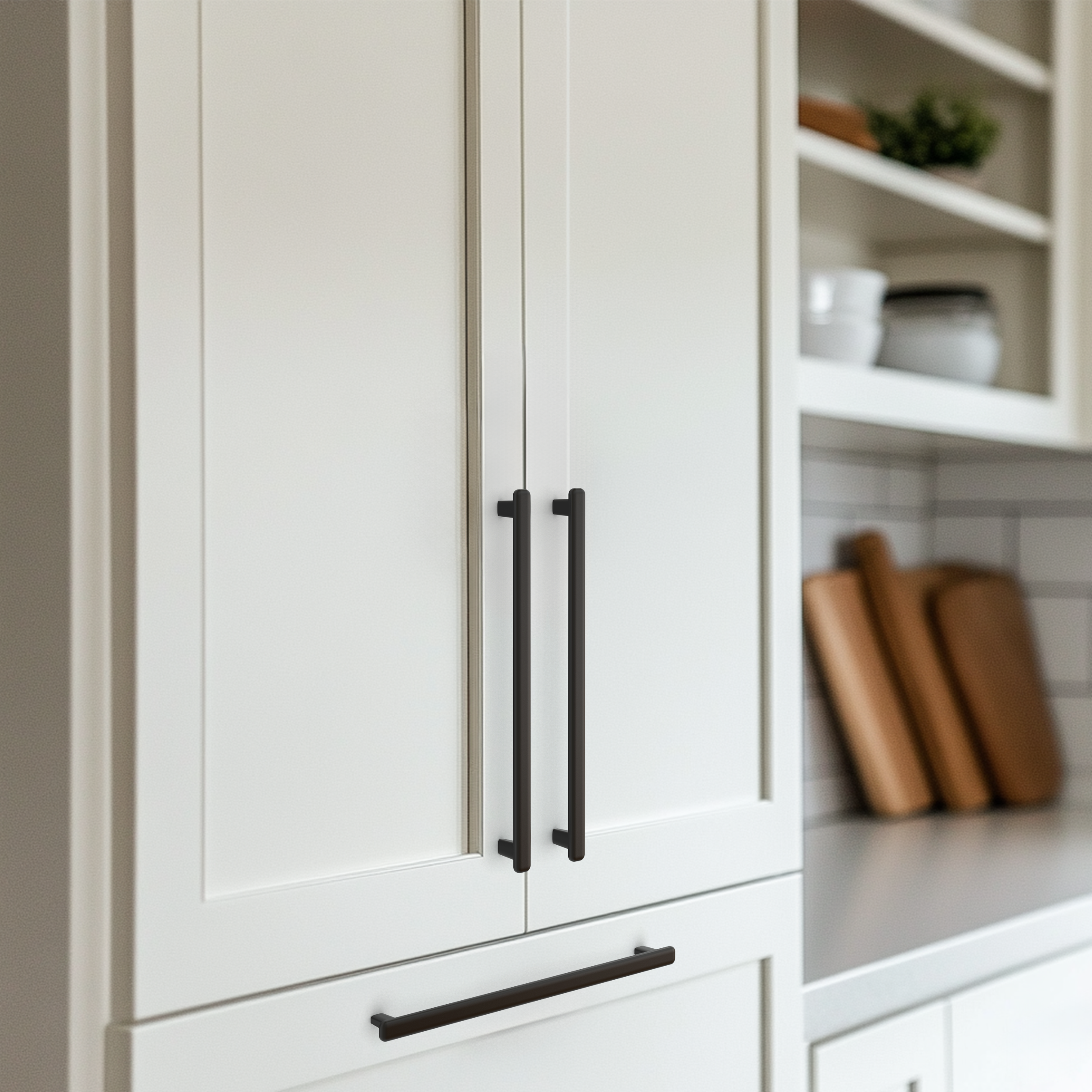 Modern Curved Edge Flat Bar Pull