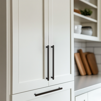 Modern Curved Edge Flat Bar Pull HESTIA HARDWARE