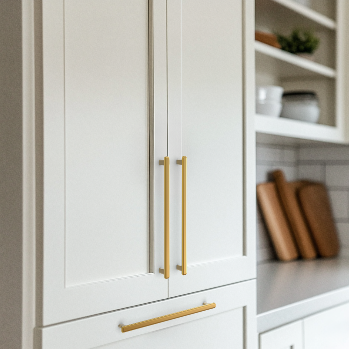 Modern Curved Edge Flat Bar Pull HESTIA HARDWARE
