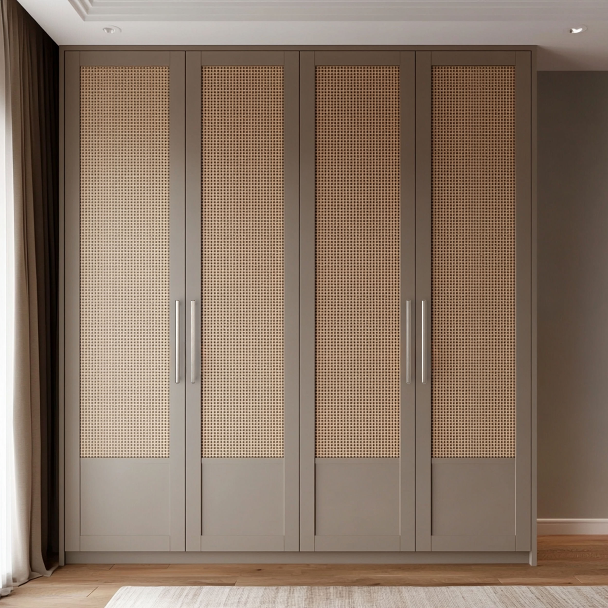 Modern Curved Edge Flat Bar Pull