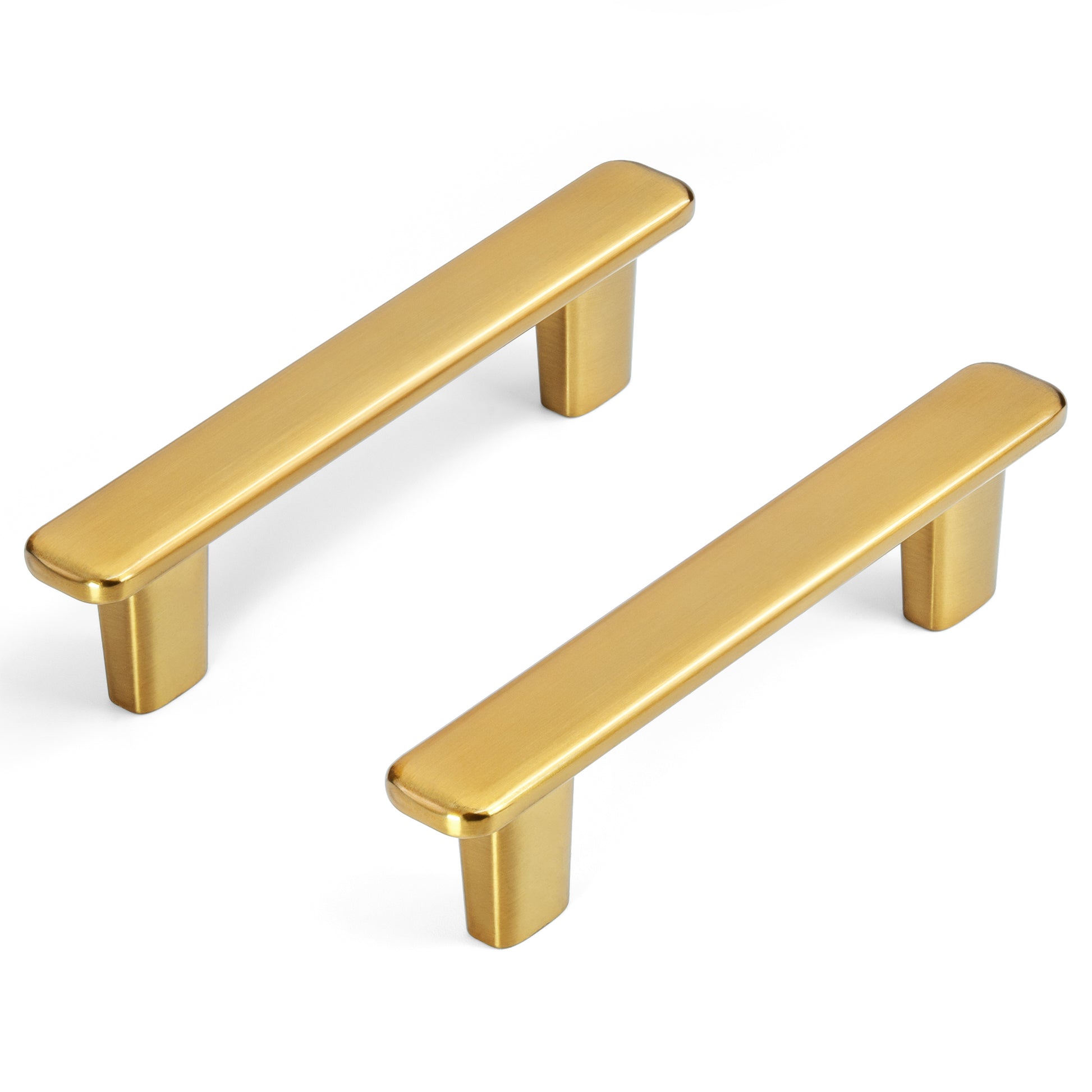 Modern Curved Edge Flat Bar Pull HESTIA HARDWARE