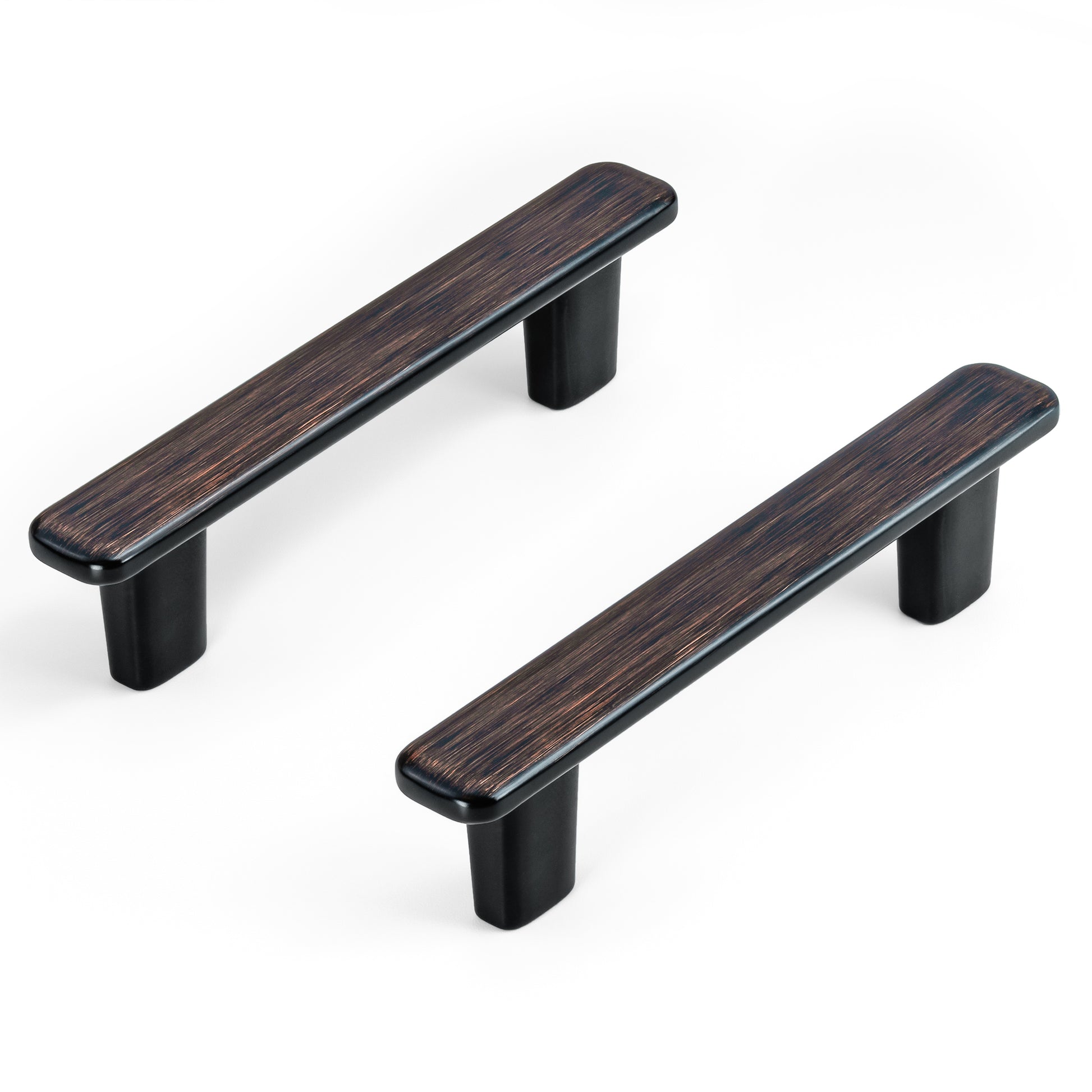 Modern Curved Edge Flat Bar Pull HESTIA HARDWARE