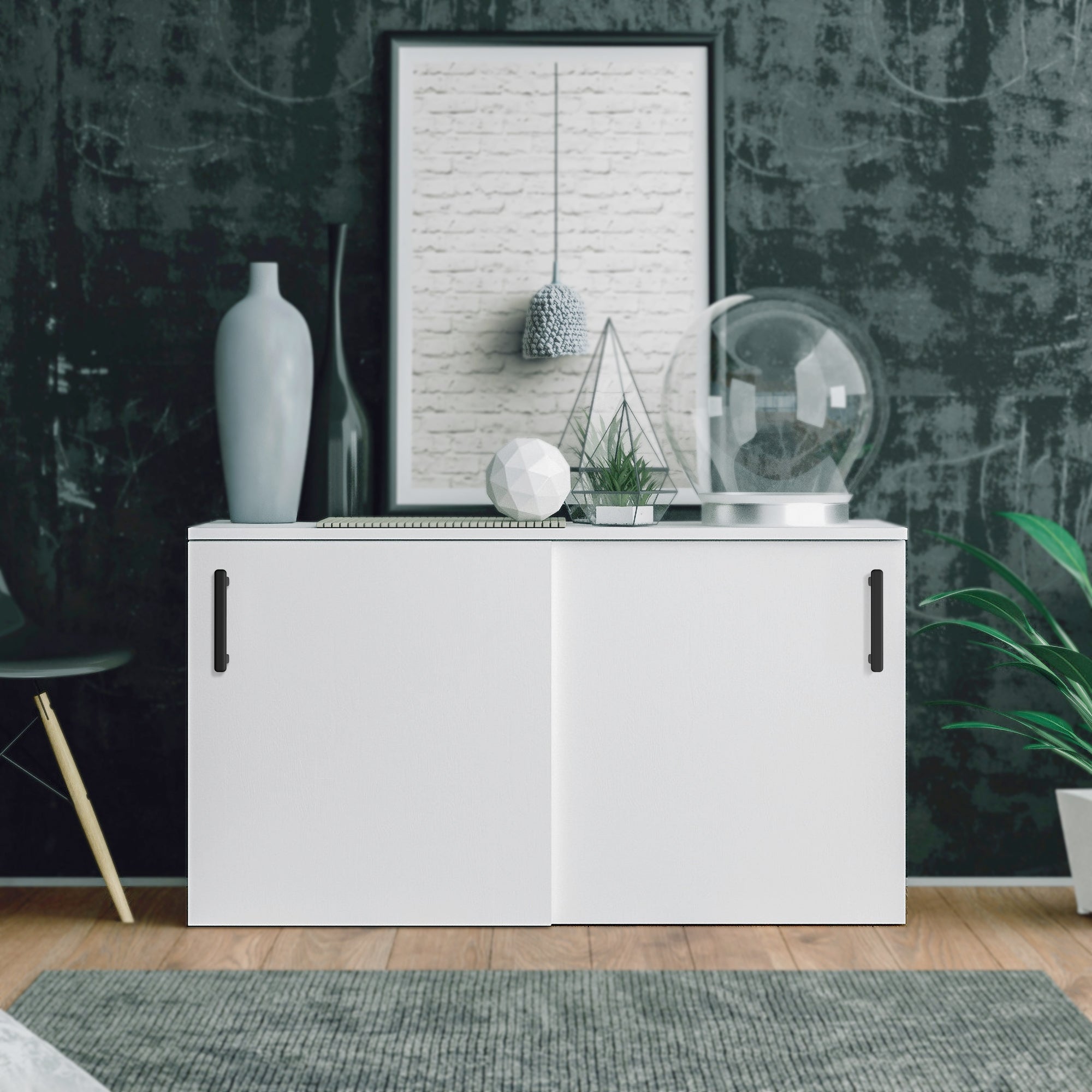 Modern Curved Edge Flat Bar Pull