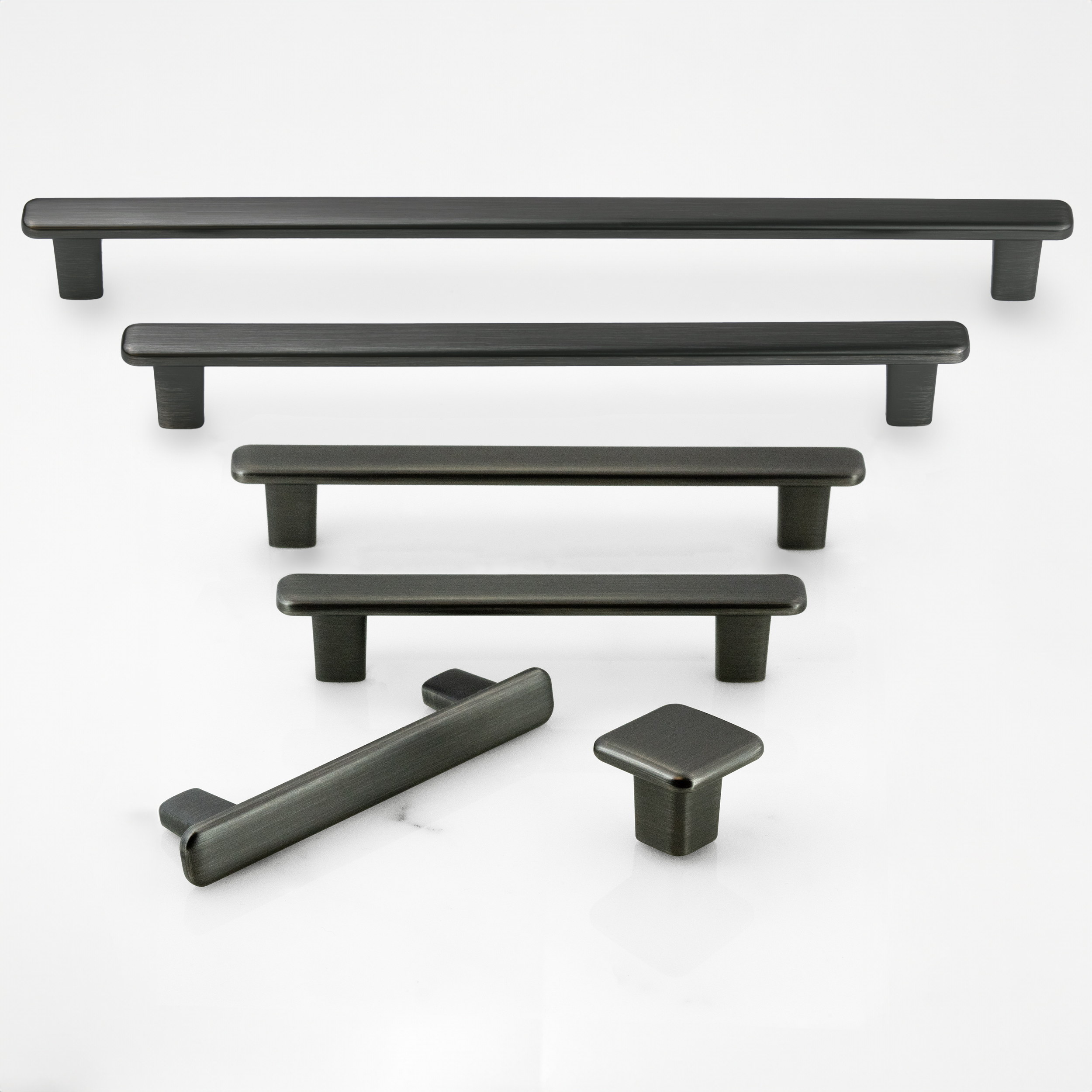 Modern Curved Edge Flat Bar Pull