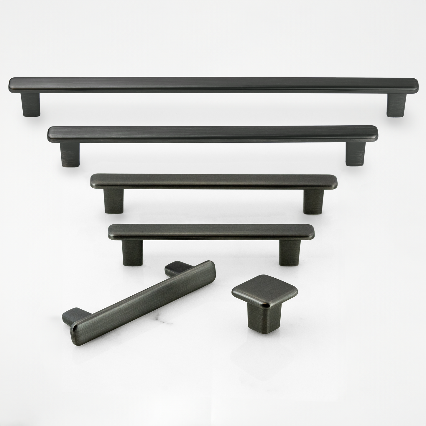 Modern Curved Edge Flat Bar Pull HESTIA HARDWARE