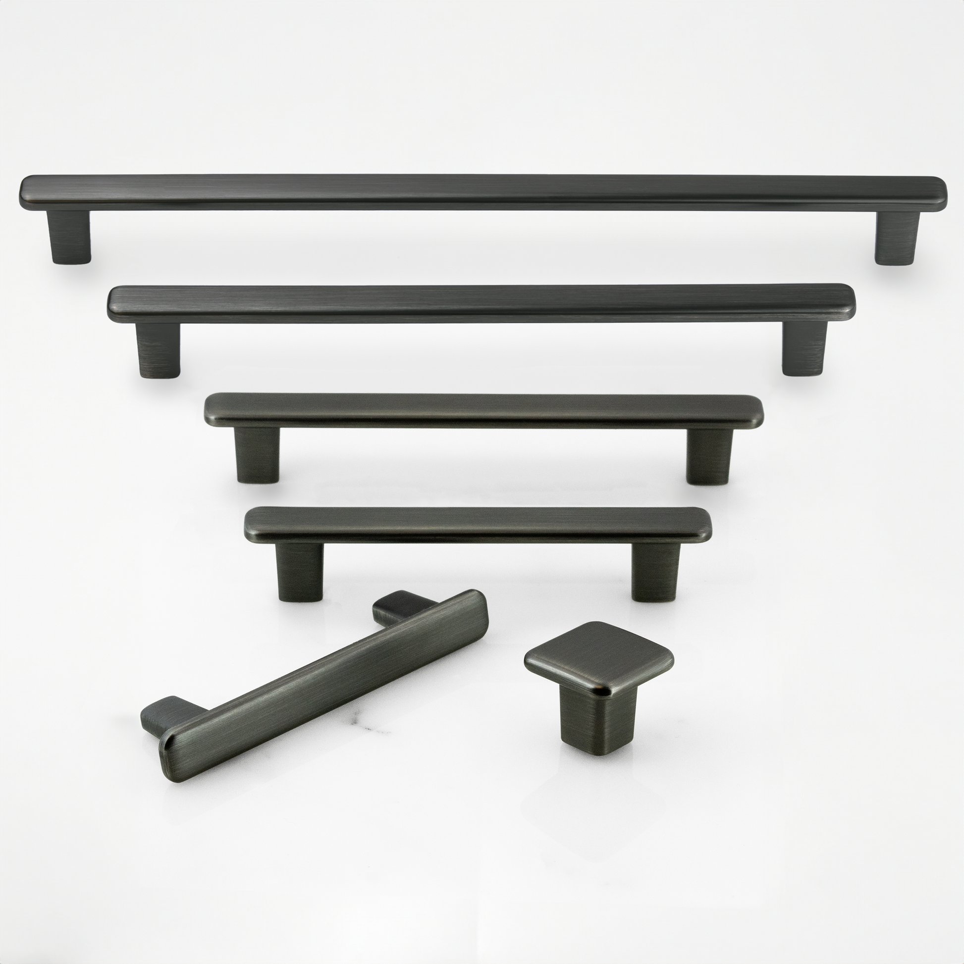 Modern Curved Edge Flat Bar Pull HESTIA HARDWARE