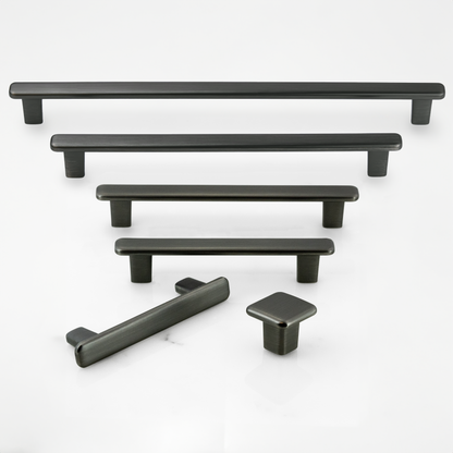 Modern Curved Edge Flat Bar Pull HESTIA HARDWARE
