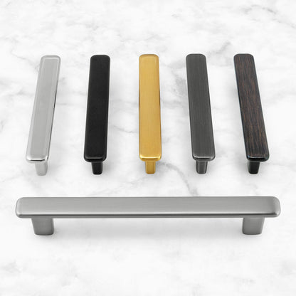 Modern Curved Edge Flat Bar Pull HESTIA HARDWARE