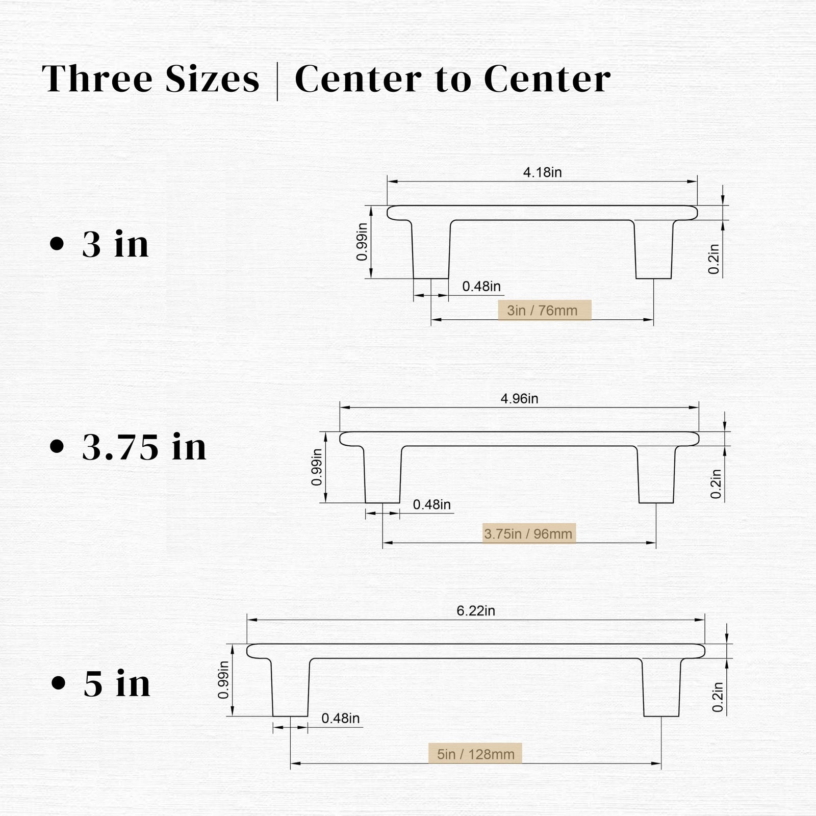 Cabinet pull installed on cabinets or drawers