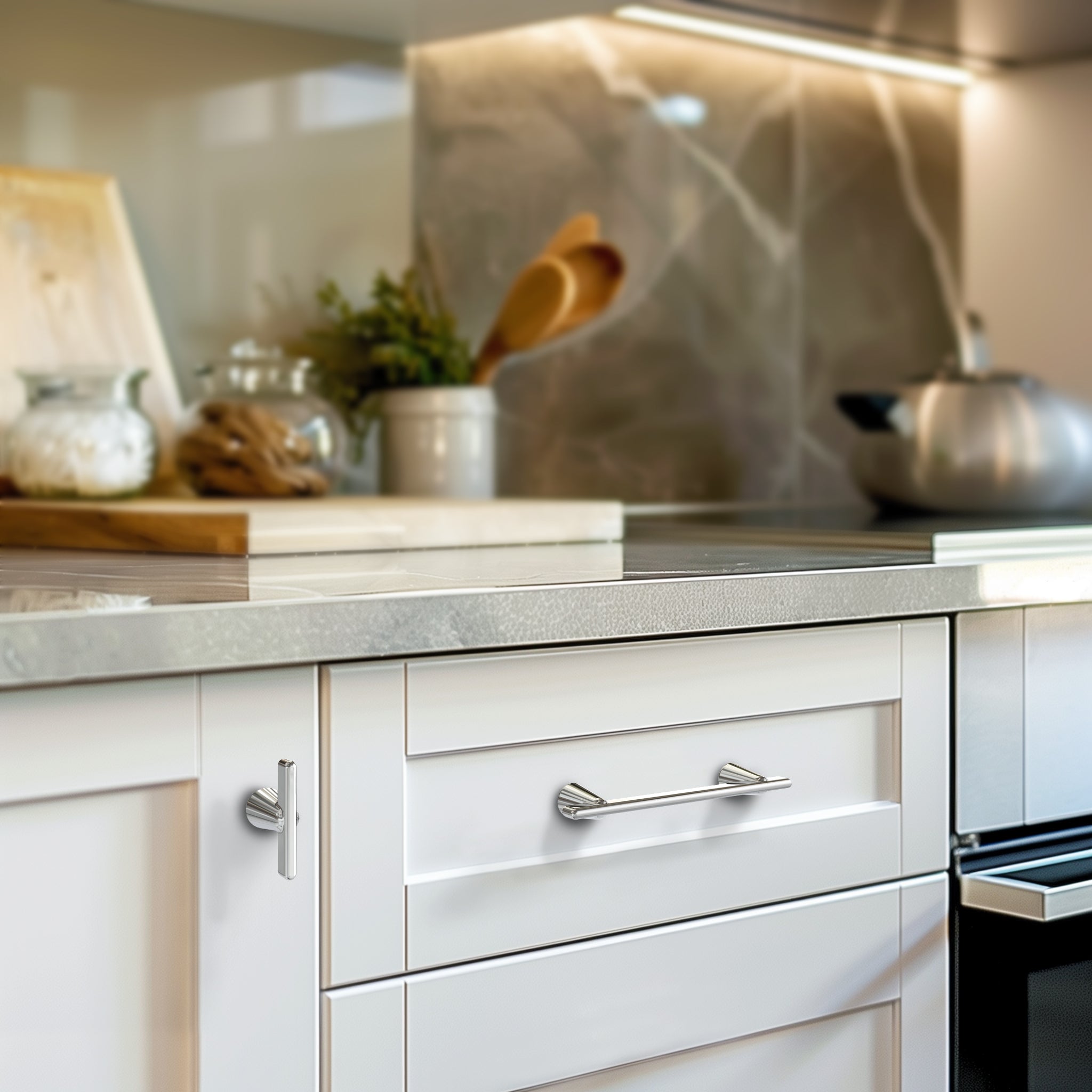 Cone Shape Modern T-Bar Cabinet Knobs