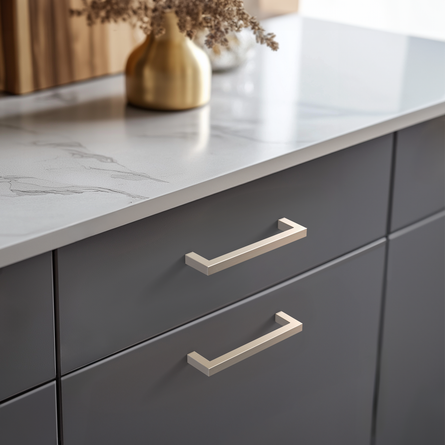 Modern Square Cabinet Handle Island Universe Hardware Inc.