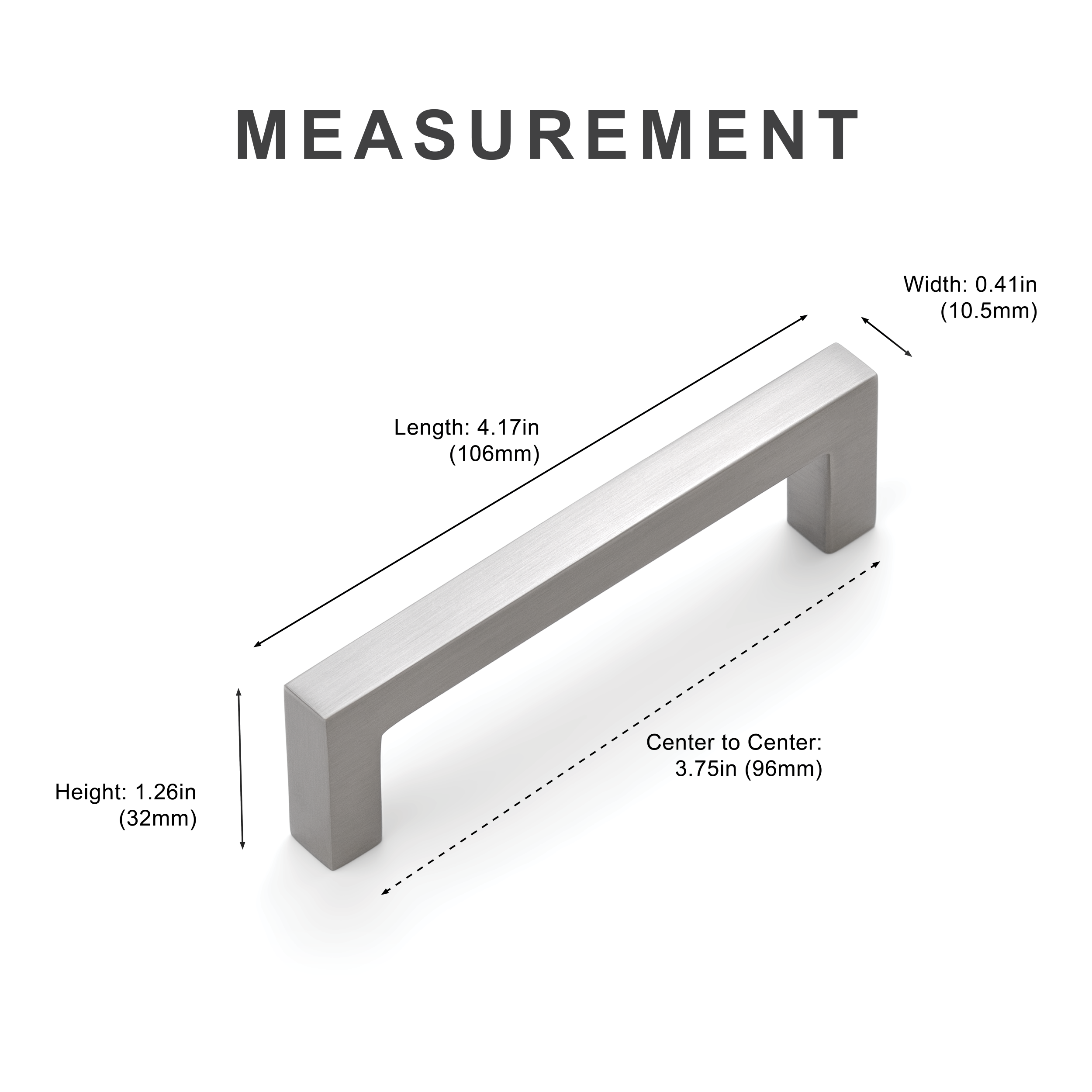Modern Square Cabinet Handle