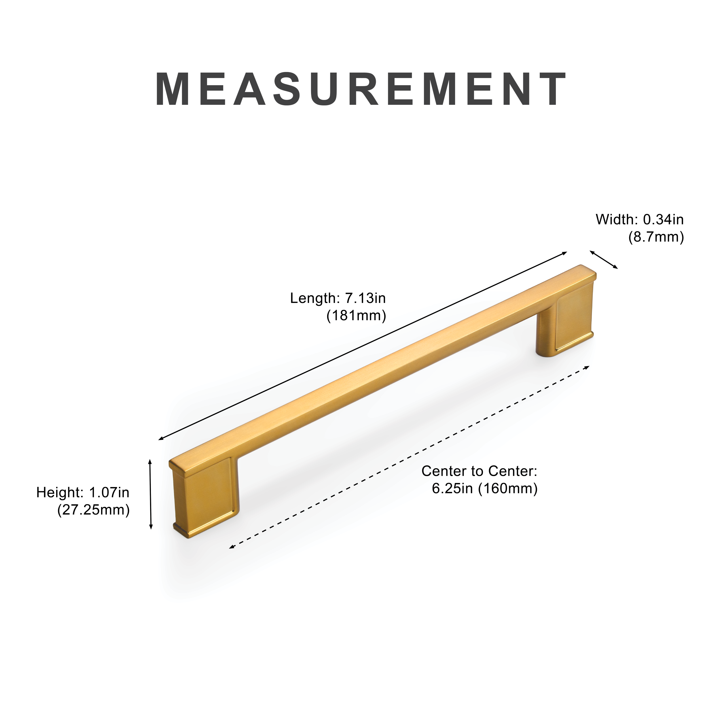 New Slim Square Cabinet Handles