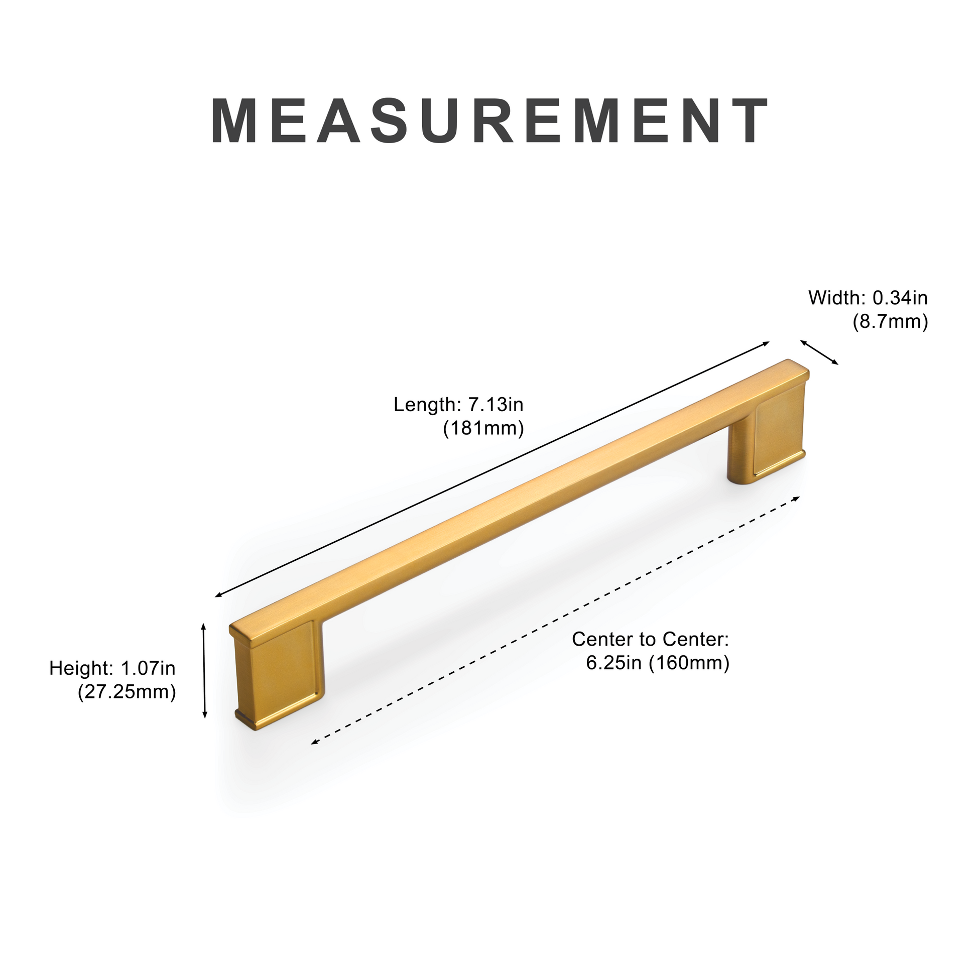 New Slim Square Cabinet Handles Island Universe Hardware Inc.