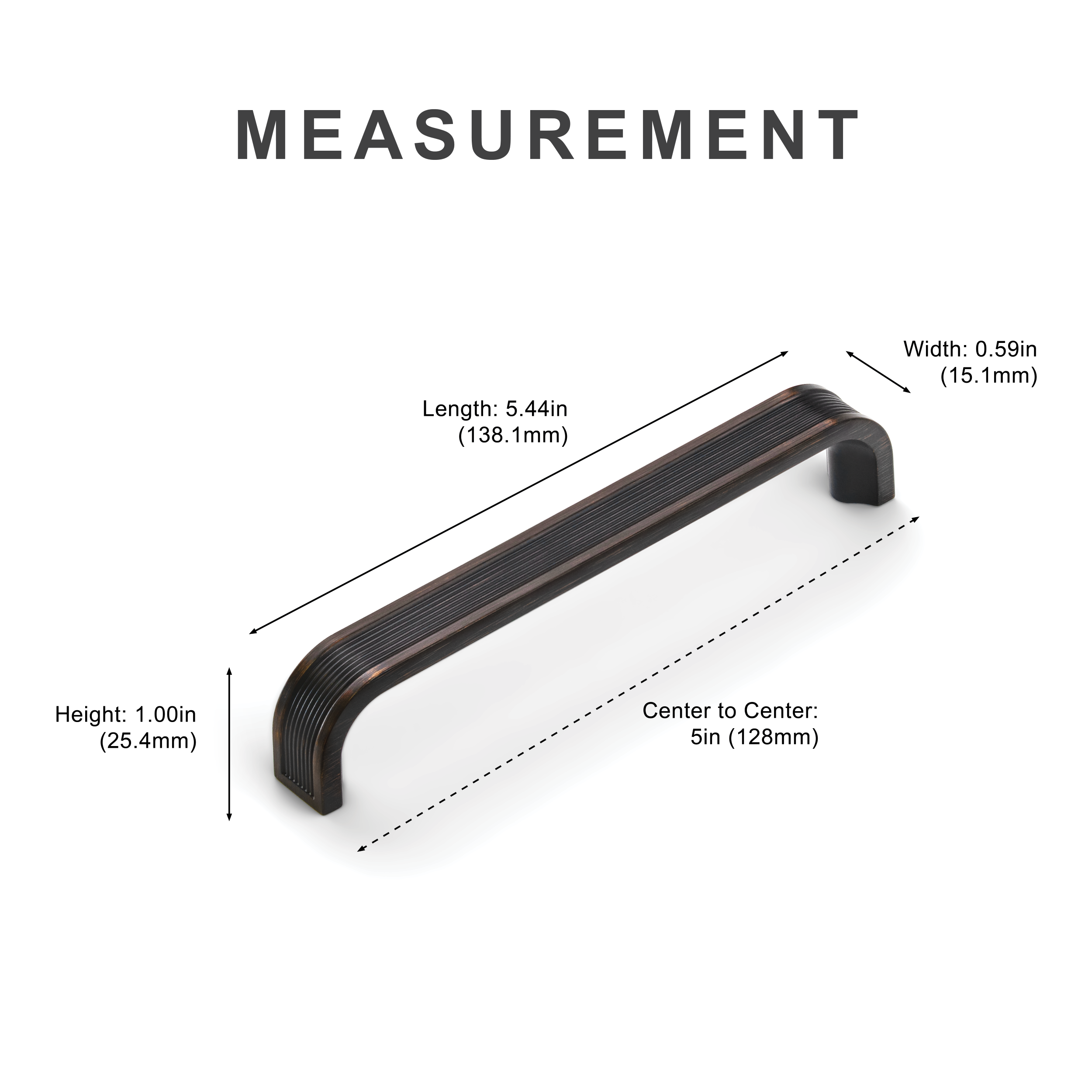 New Ribbed Arch Bar Pulls