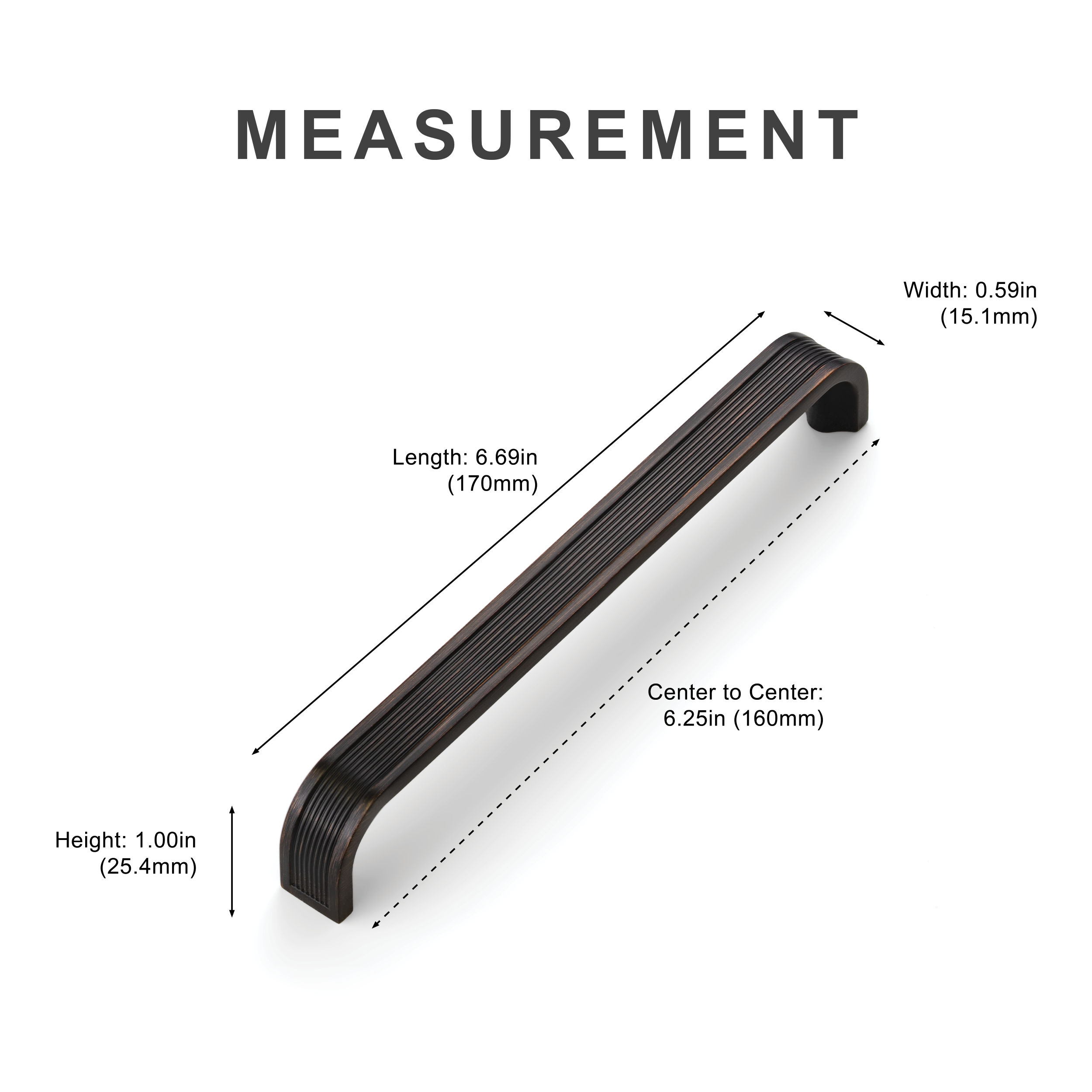 New Ribbed Arch Bar Pulls