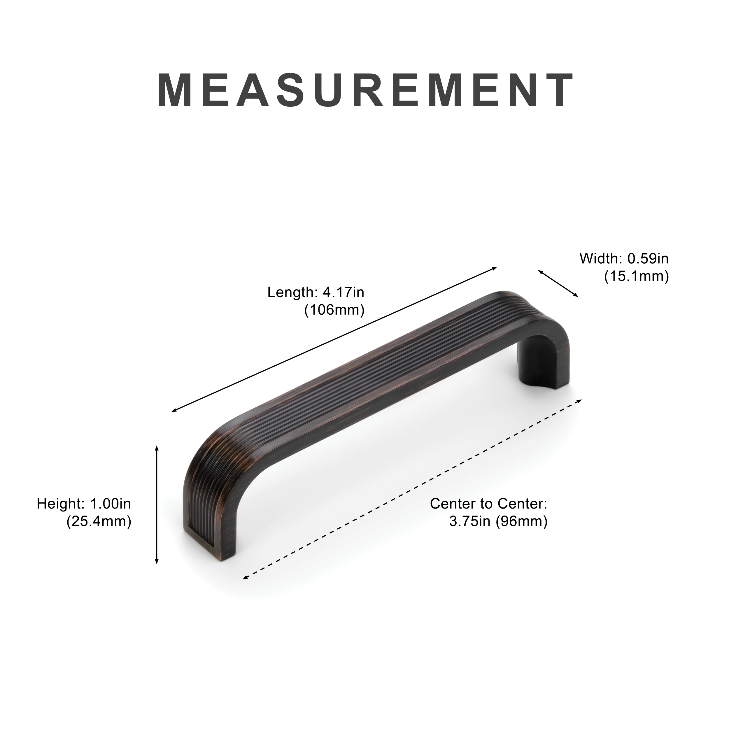 New Ribbed Arch Bar Pulls