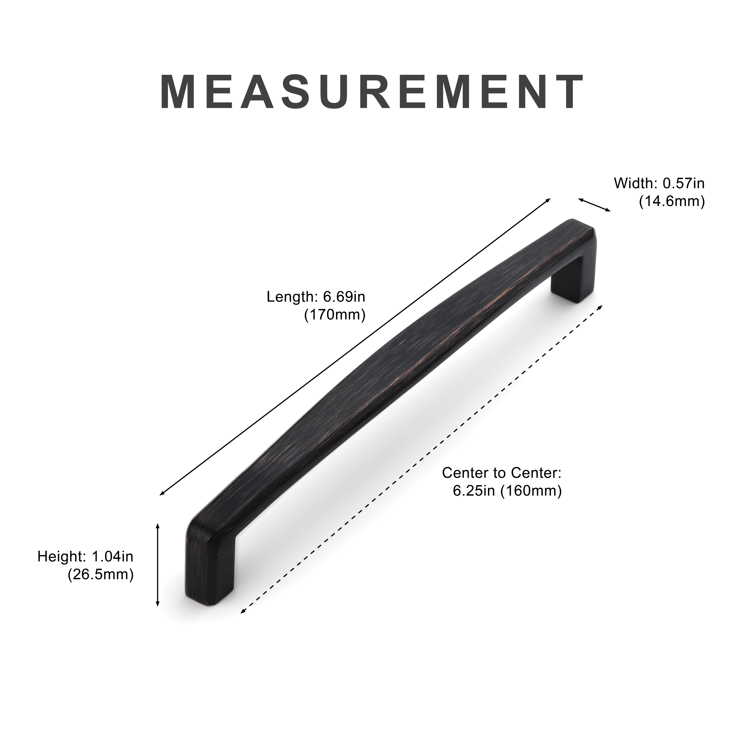 New Curved Modern Cabinet Bar Pulls