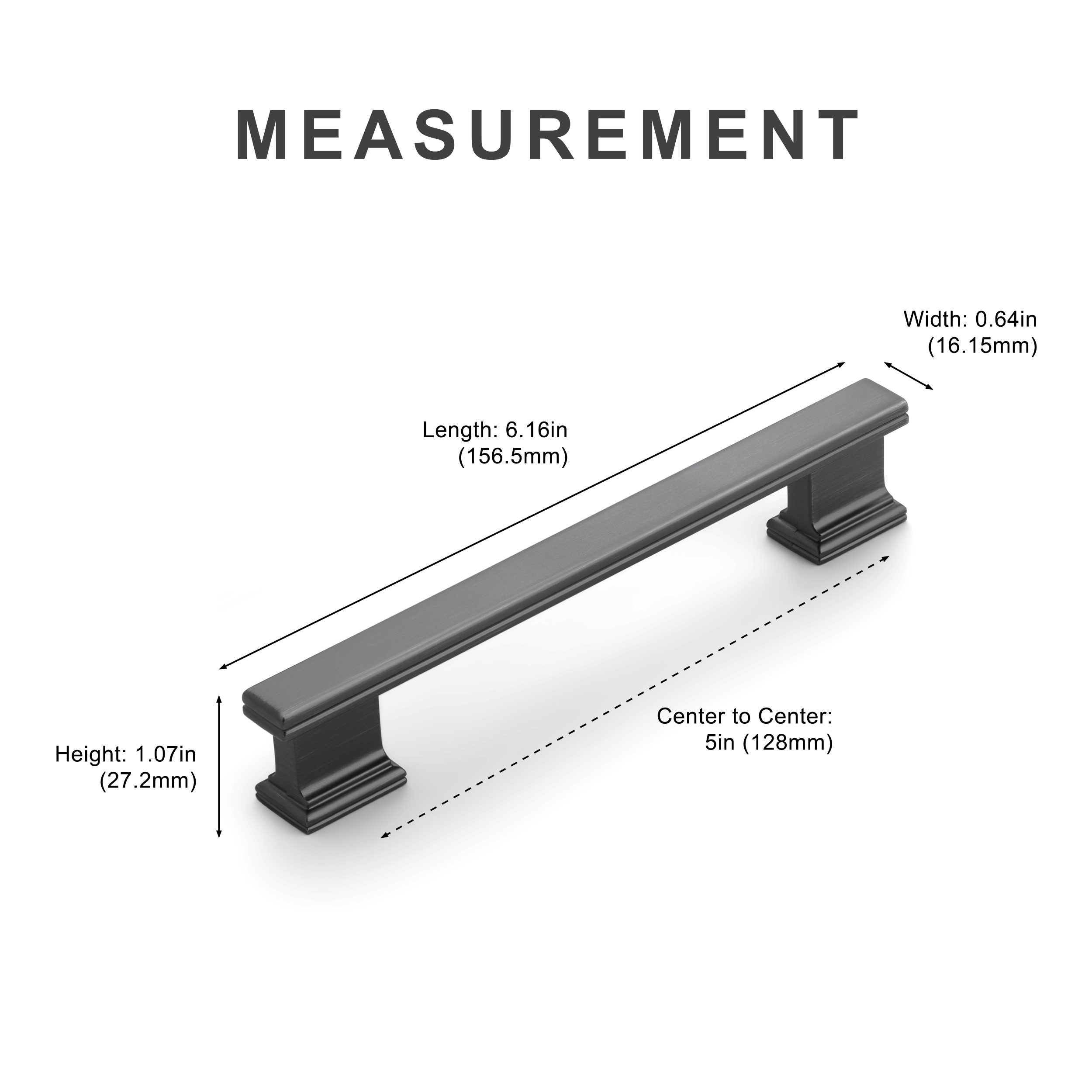 New Vintage Classic Square Base Bar Pulls