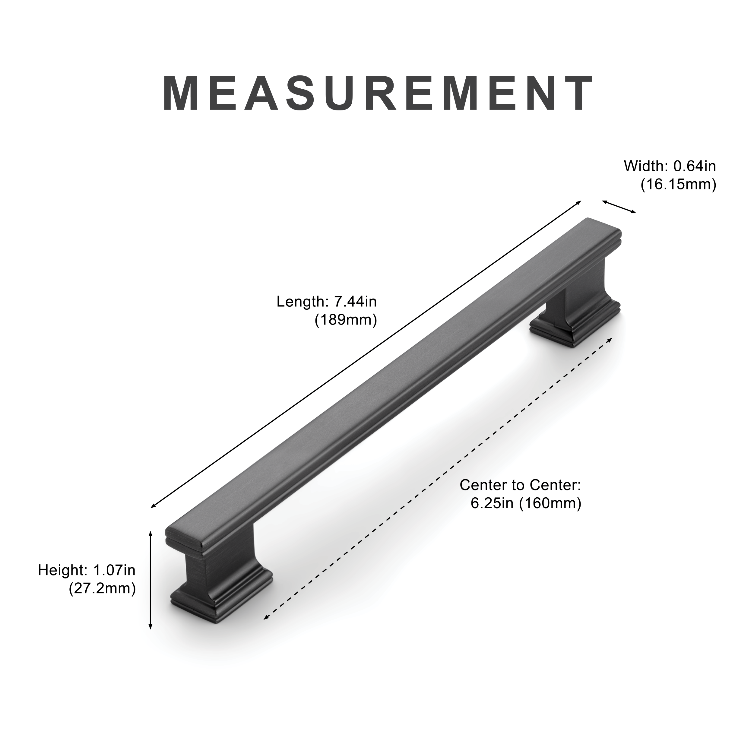 New Vintage Classic Square Base Bar Pulls