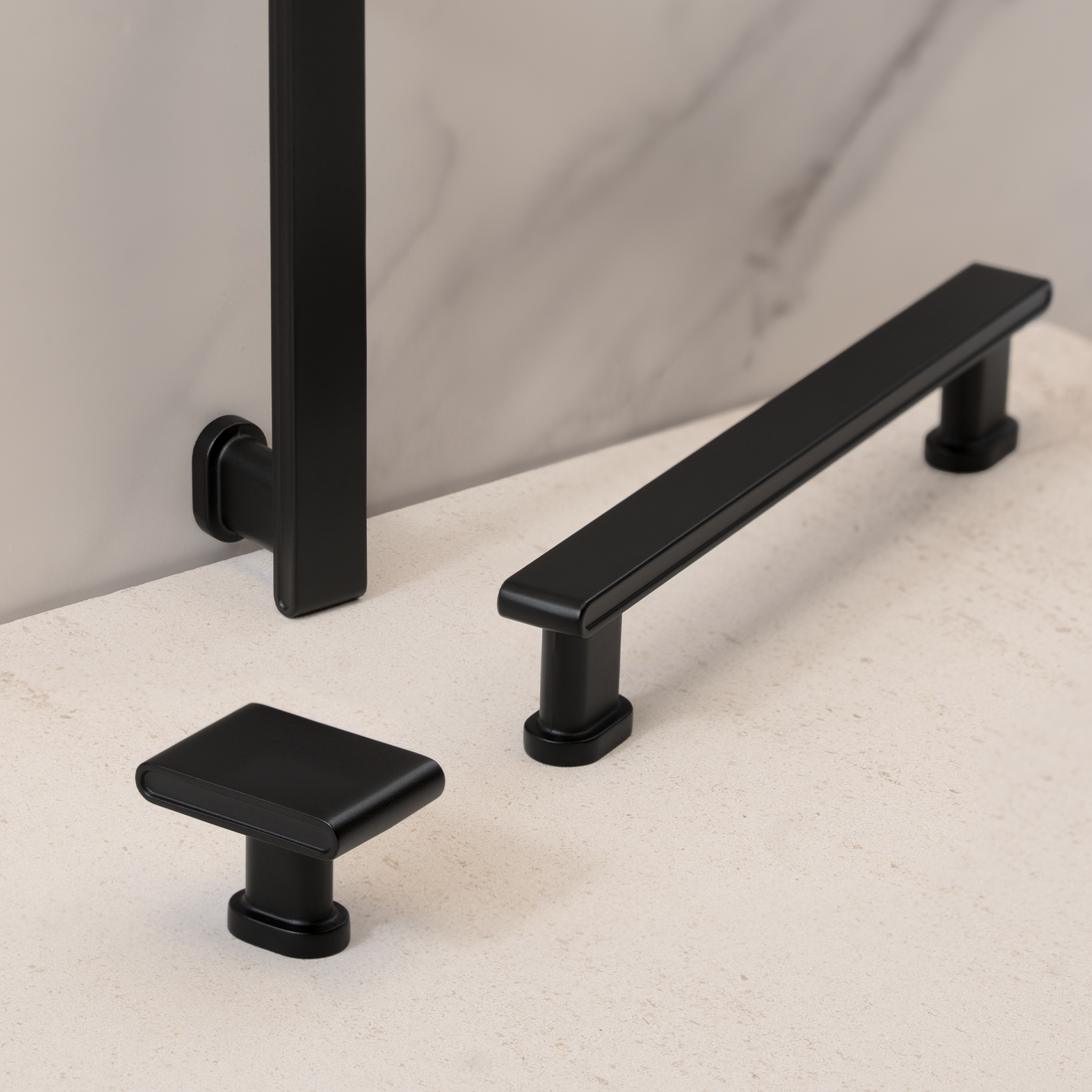 New Pillar Round Base Square Top Knobs Island Universe Hardware Inc.