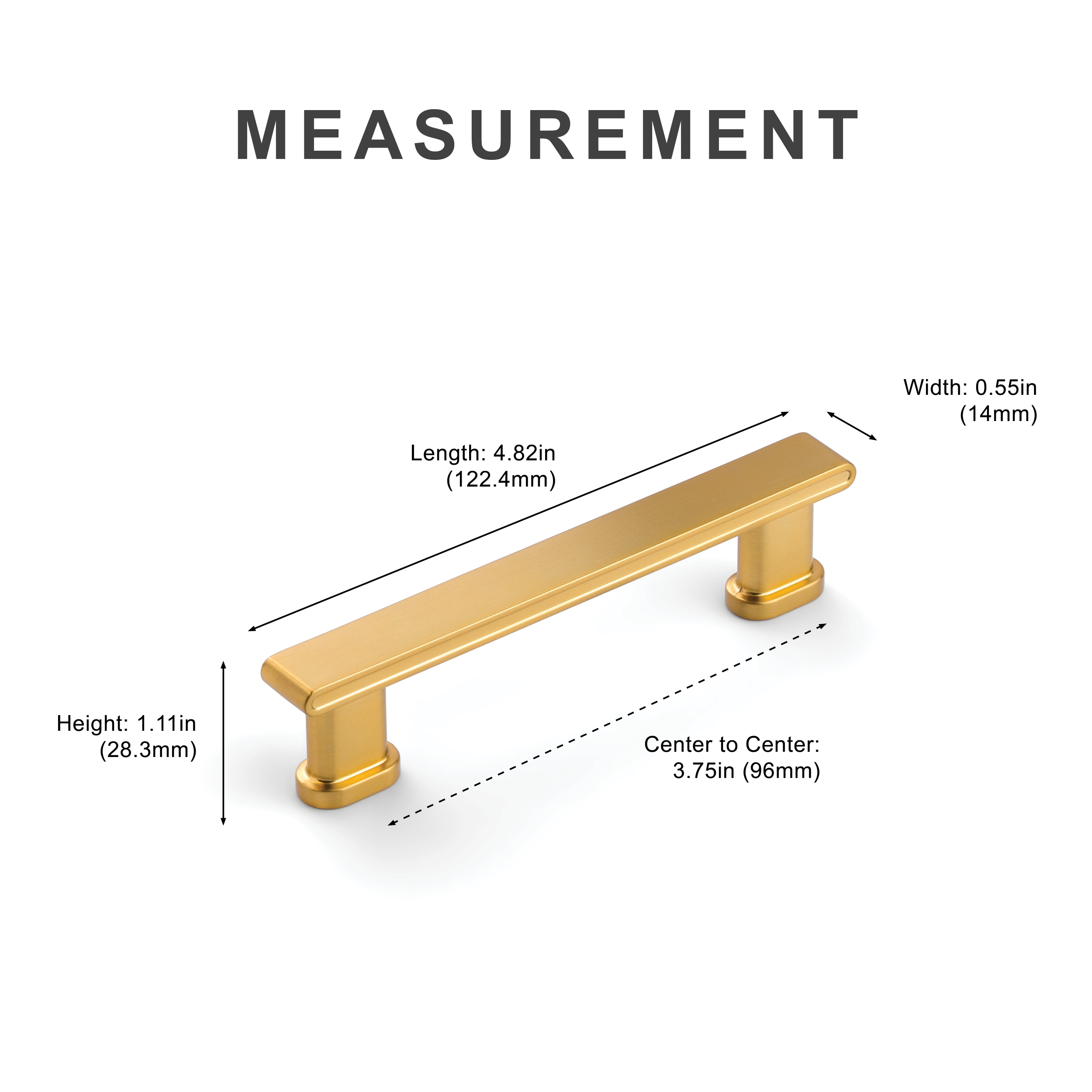 New Pillar Round Base Square Top Pulls
