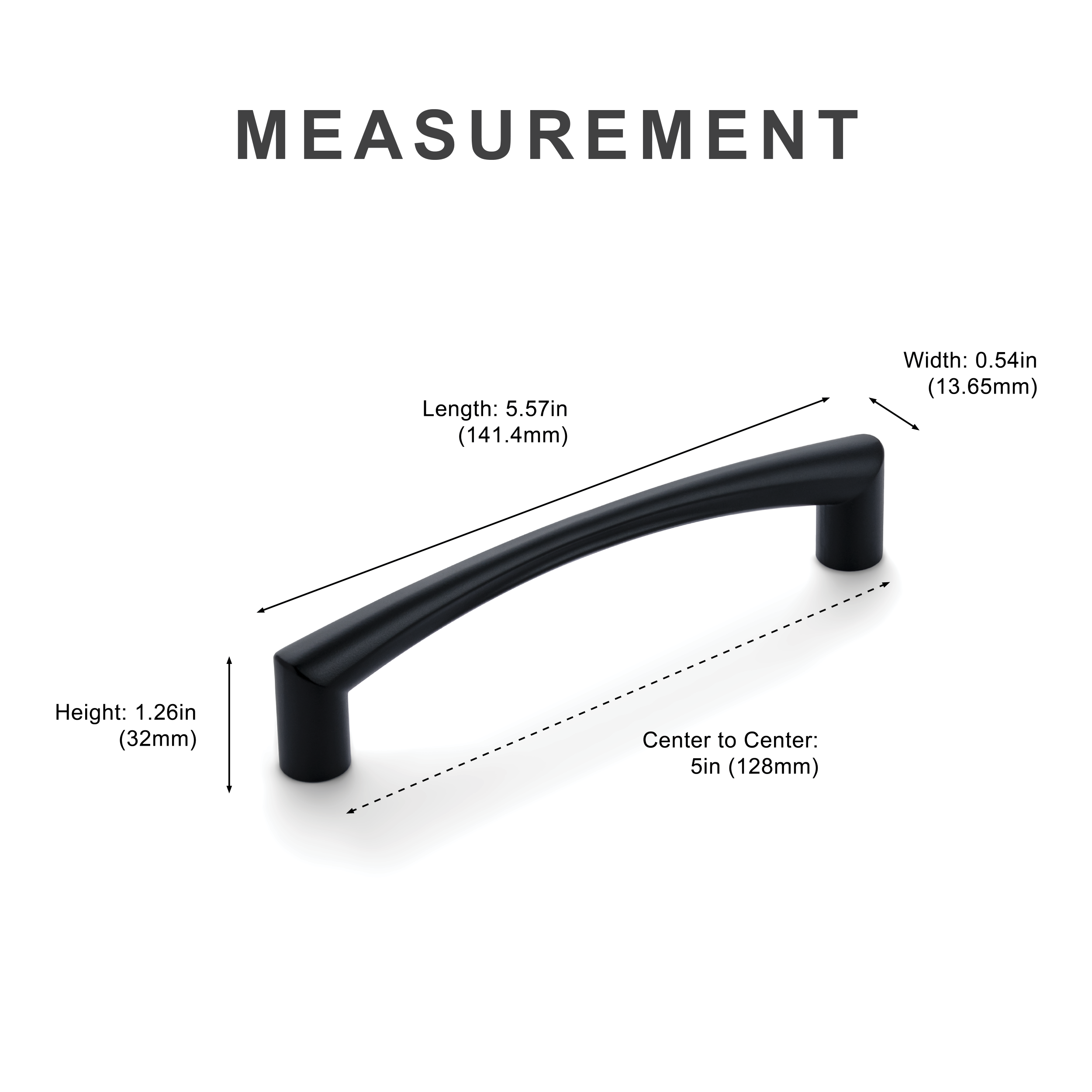 New Modern Curved Arch Cabinet Pulls