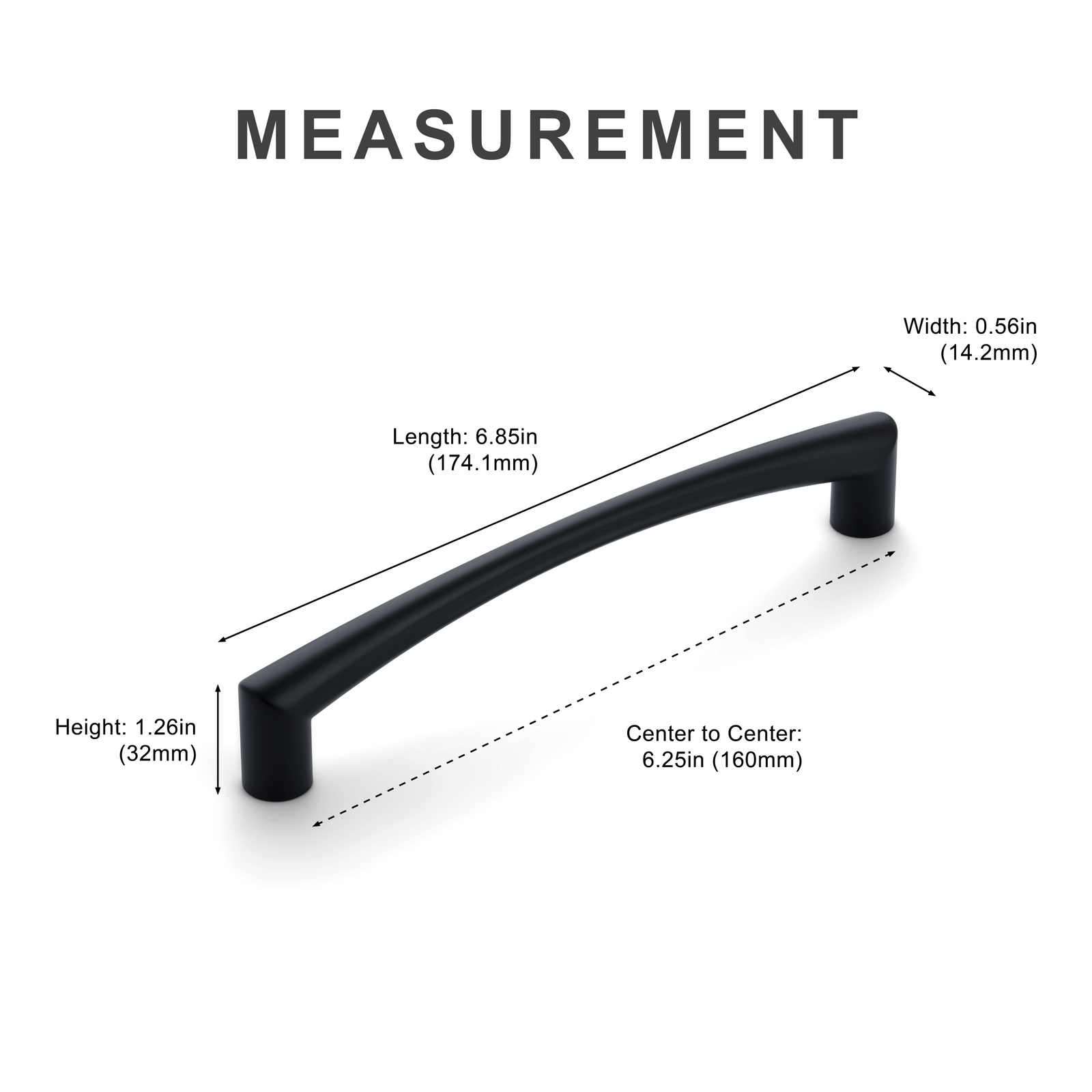 New Modern Curved Arch Cabinet Pulls Island Universe Hardware Inc.