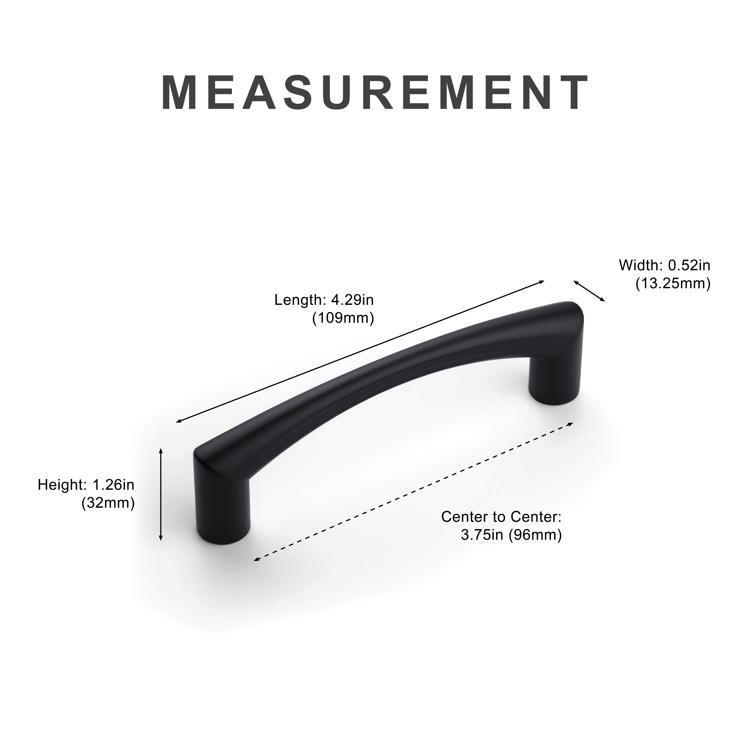 New Modern Curved Arch Cabinet Pulls