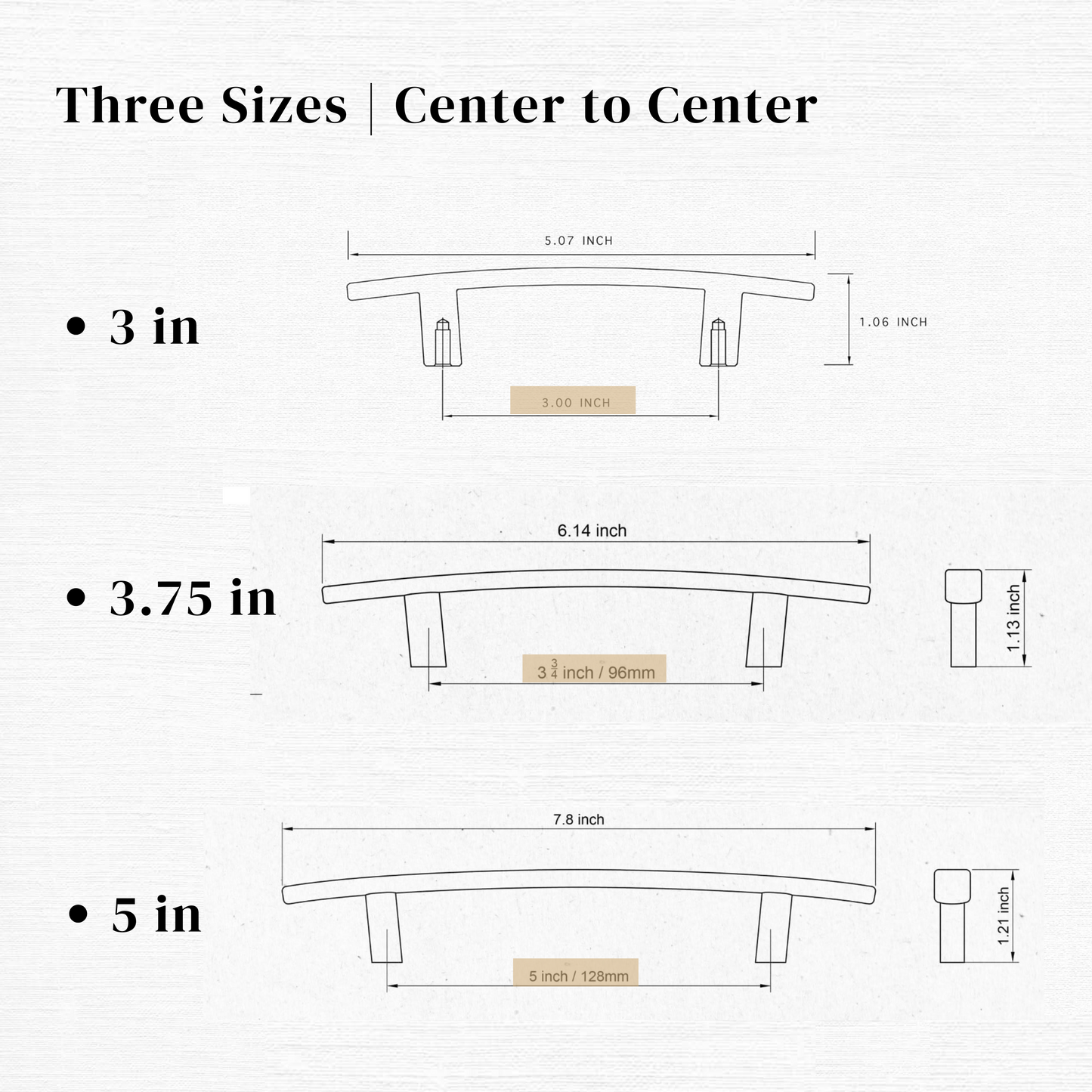 Slim Arch Cabinet Pull HESTIA HARDWARE