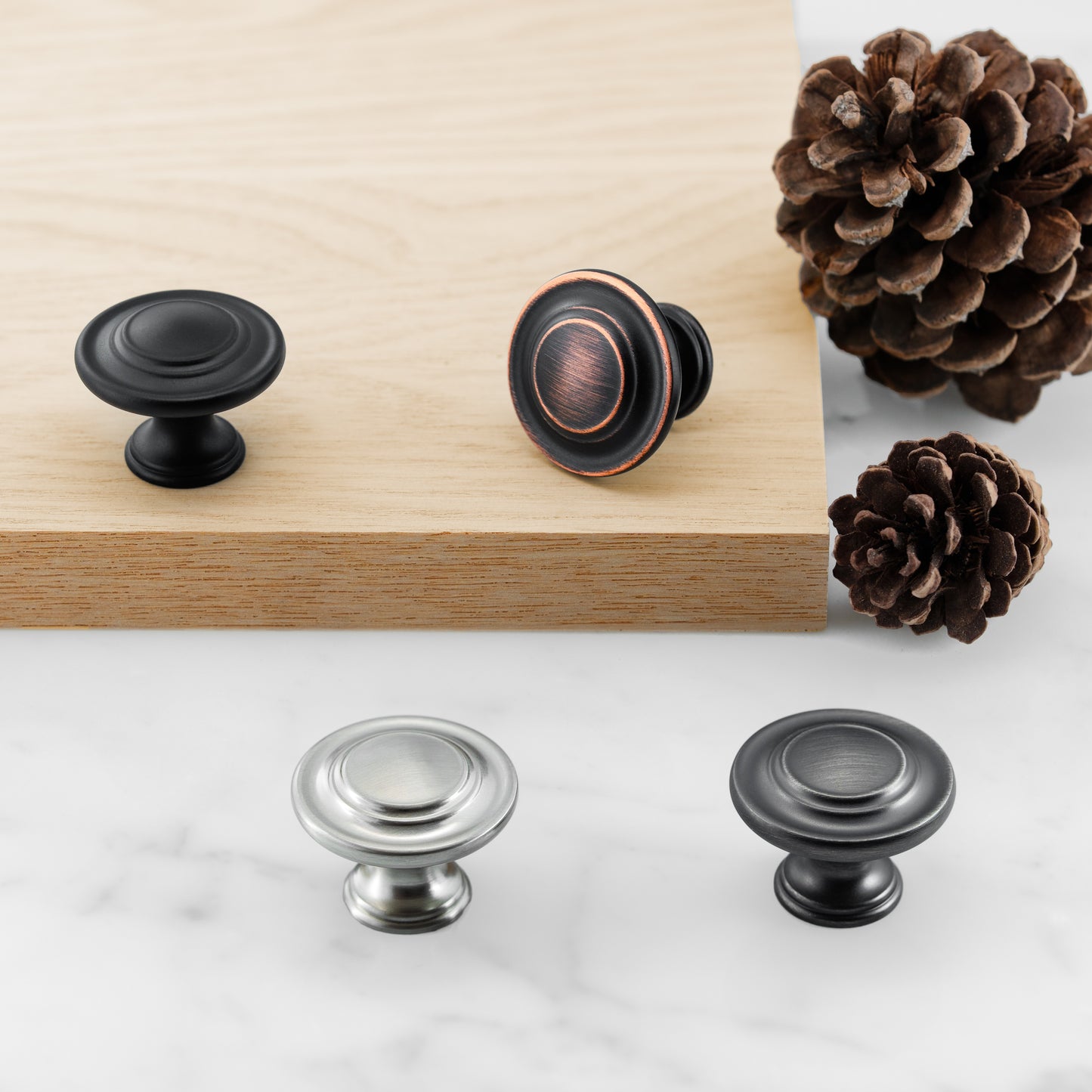 Top Three Ring Drawer Cabinet Knobs HESTIA HARDWARE