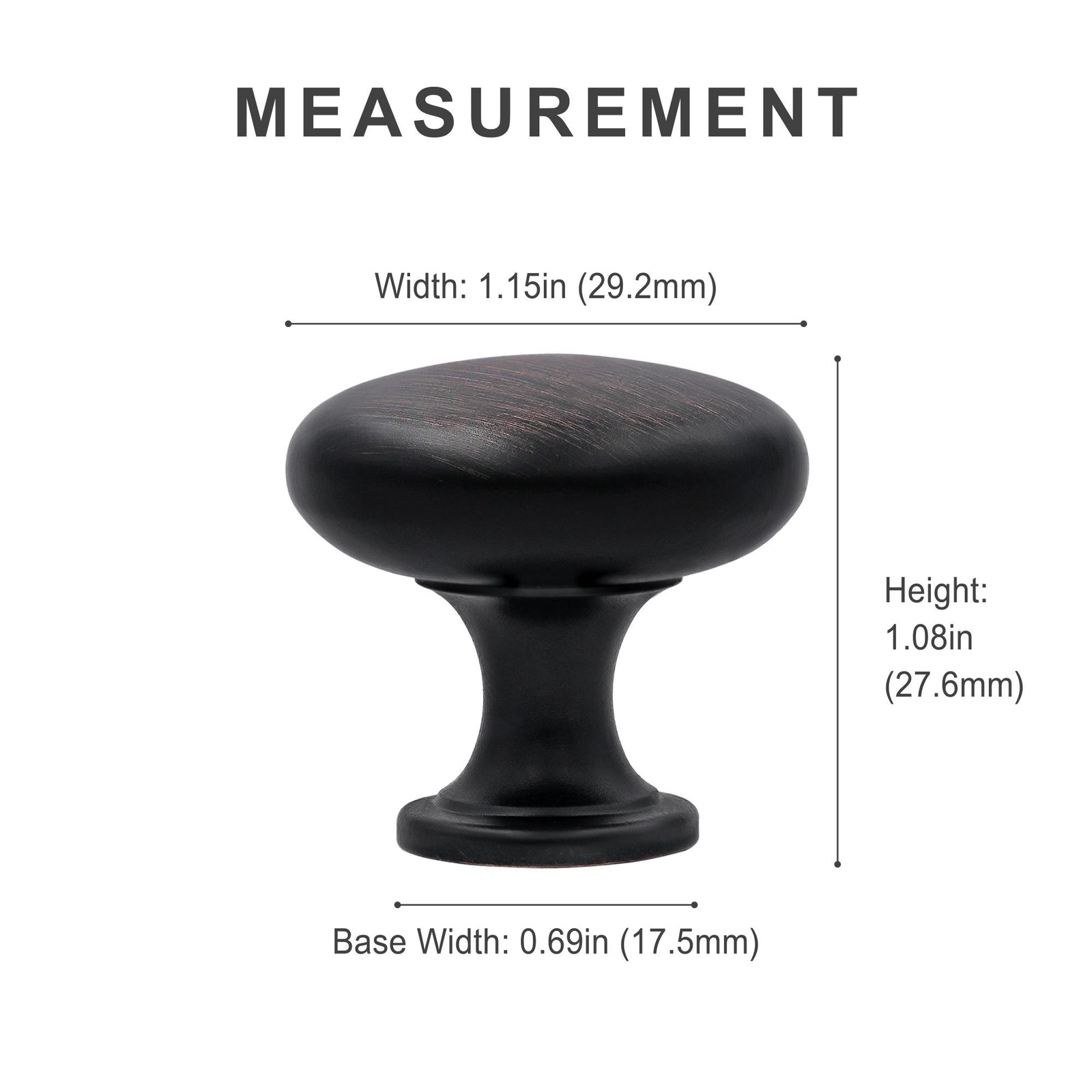 Round Kitchen Cabinet Knob HESTIA HARDWARE