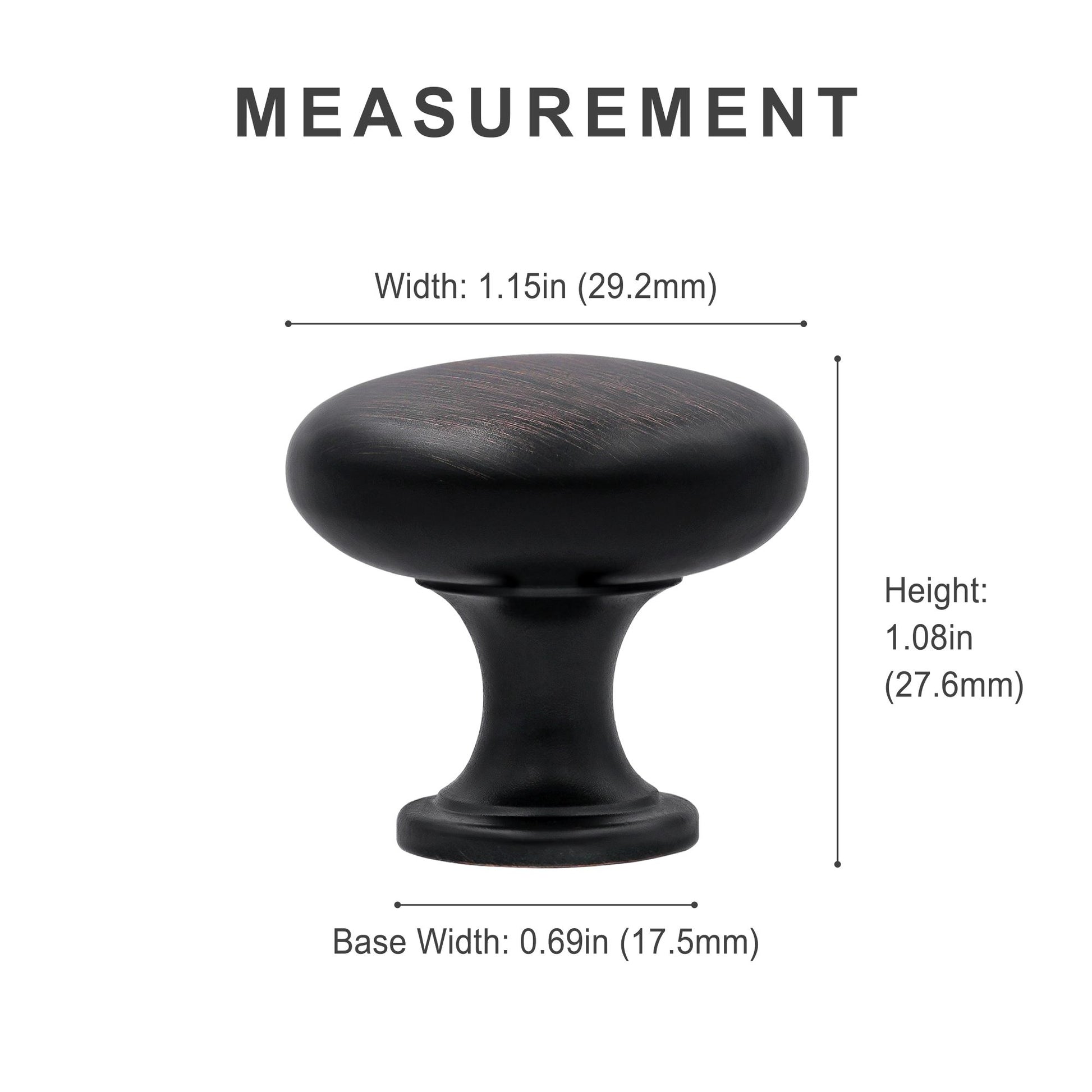 Round Kitchen Cabinet Knob HESTIA HARDWARE