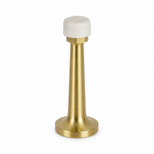 3″ Wall-Mount Door Stop – Solid Brass, Residential Grade, Satin Brass (US4) Finsbury Hardware Residential Hardware