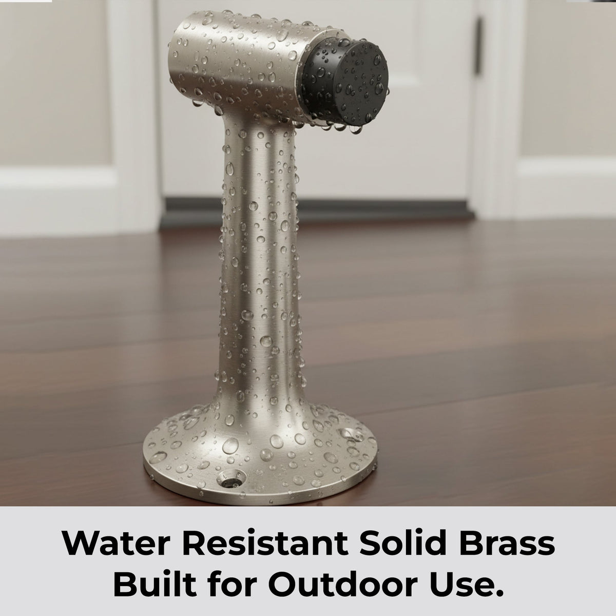 Heavy Duty 6″ Floor-Mount Door Stop – Solid Brass, Commercial Grade (Satin Nickel) Finsbury Hardware Commercial Hardware