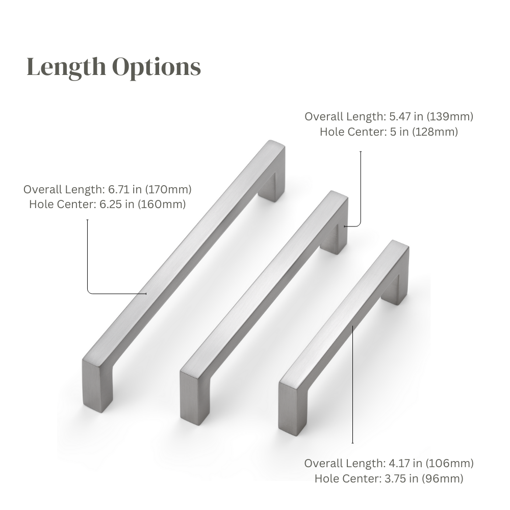 Modern Square Cabinet Handle Island Universe Hardware Inc.