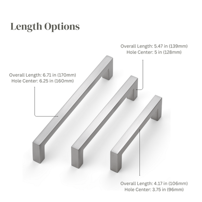 Modern Square Cabinet Handle Island Universe Hardware Inc.
