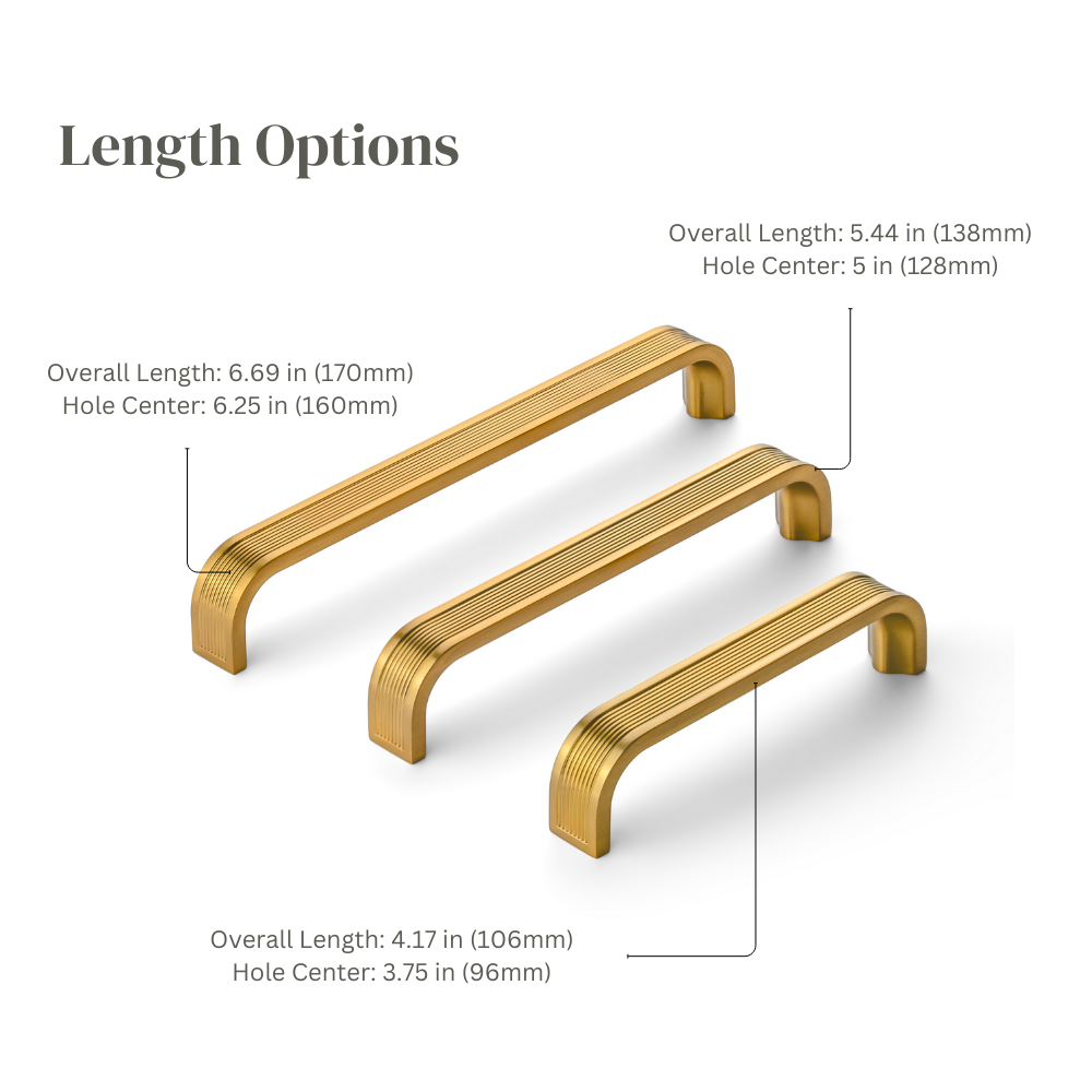 New Ribbed Arch Bar Pulls