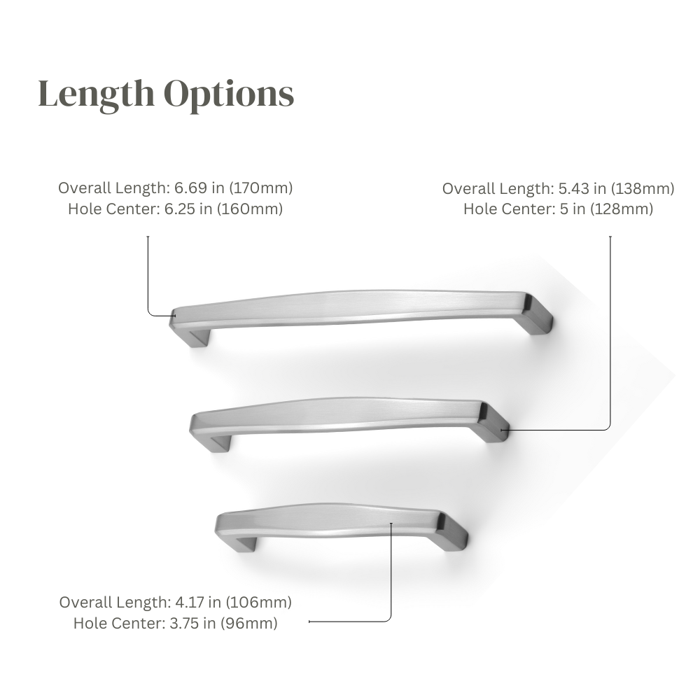 New Curved Modern Cabinet Bar Pulls