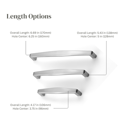 New Curved Modern Cabinet Bar Pulls Island Universe Hardware Inc.