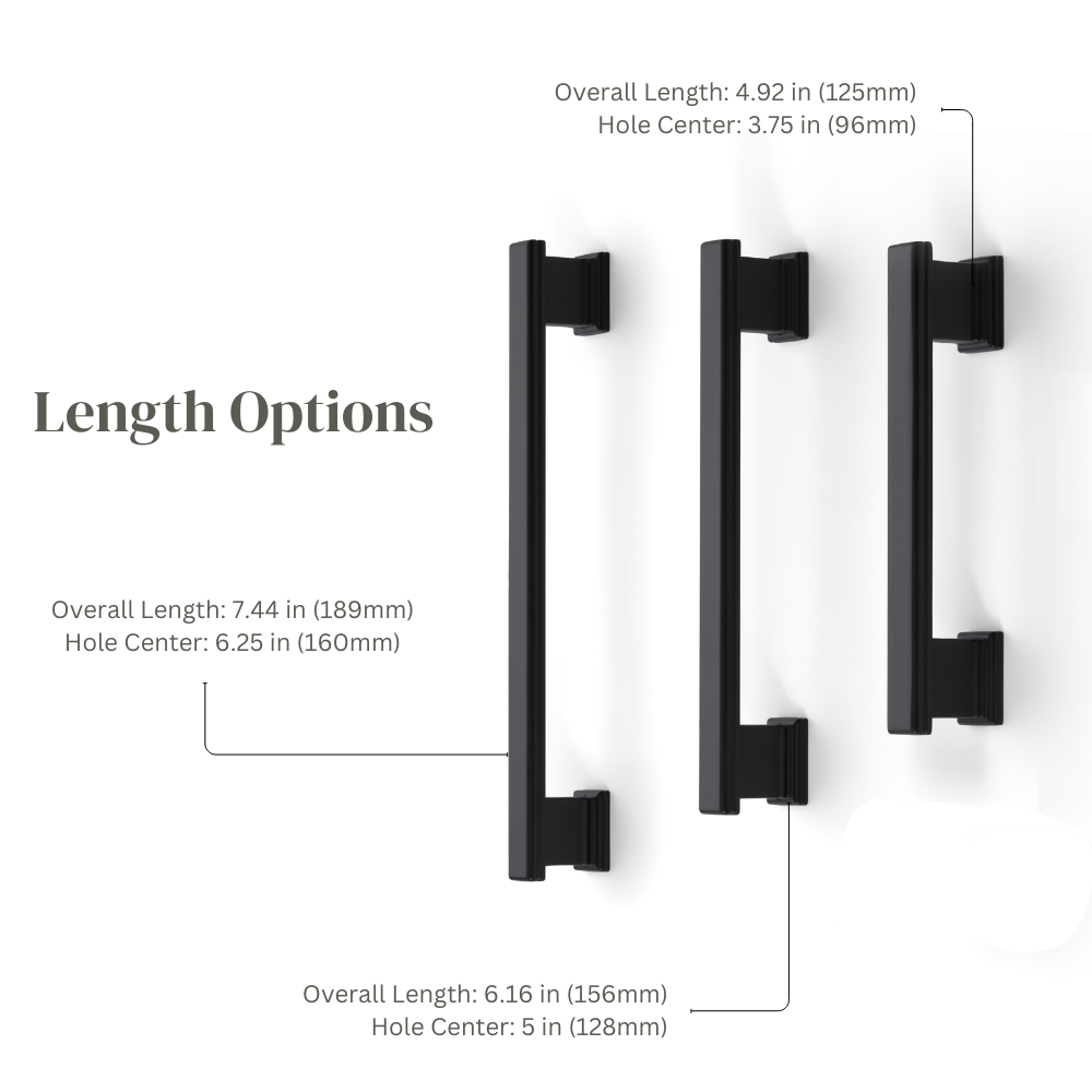 New Vintage Classic Square Base Bar Pulls