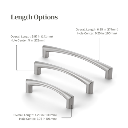 New Modern Curved Arch Cabinet Pulls Island Universe Hardware Inc.